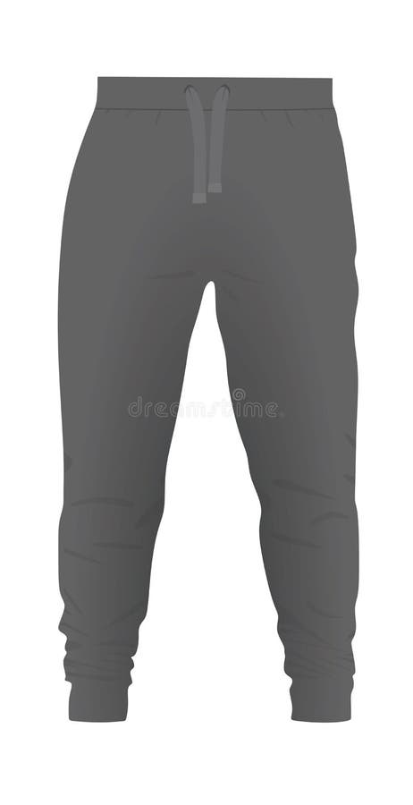 Parte inferior cinzenta do fato de esporte ilustração do vetor Parte inferior cinzenta do fato de esporte ilustração do vetor