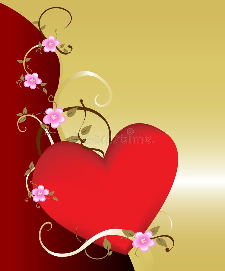 Dramatic floral heart background on gold. Ideal for valentines romantic and tender concepts. Mothers Day, birthdays, wedding engagements or simple love can be expressed with this template. Dramatic floral heart background on gold. Ideal for valentines romantic and tender concepts. Mothers Day, birthdays, wedding engagements or simple love can be expressed with this template.