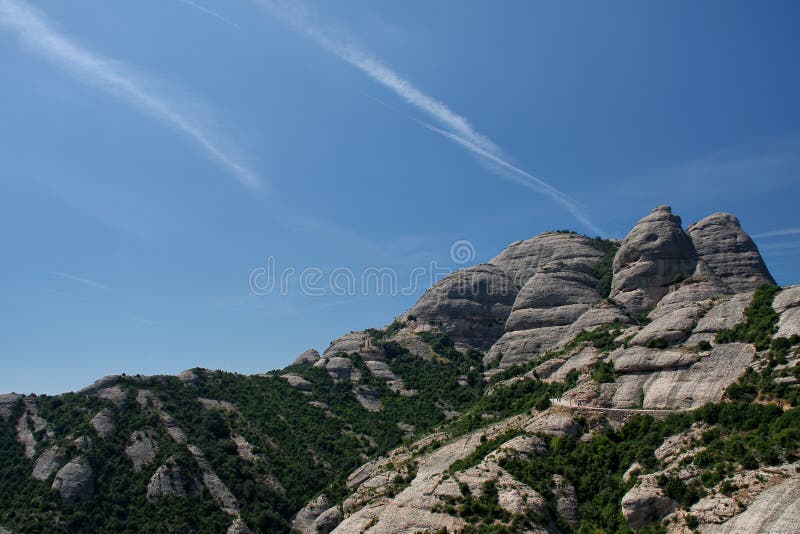 Parte superiore della montagna di Montserat immagini stock libere da diritti Parte superiore della montagna di Montserat immagini stock libere da diritti