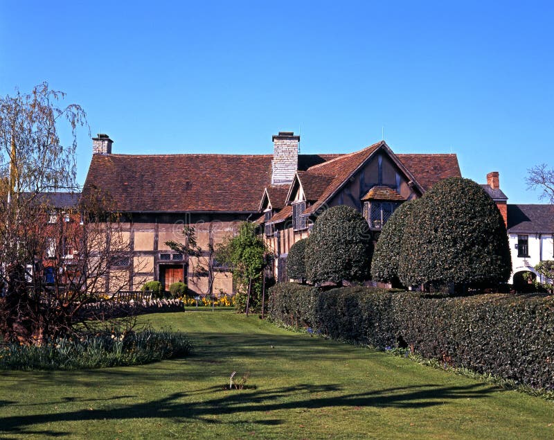 Traseira da Casa Natal de Shakespeare imagens de stock