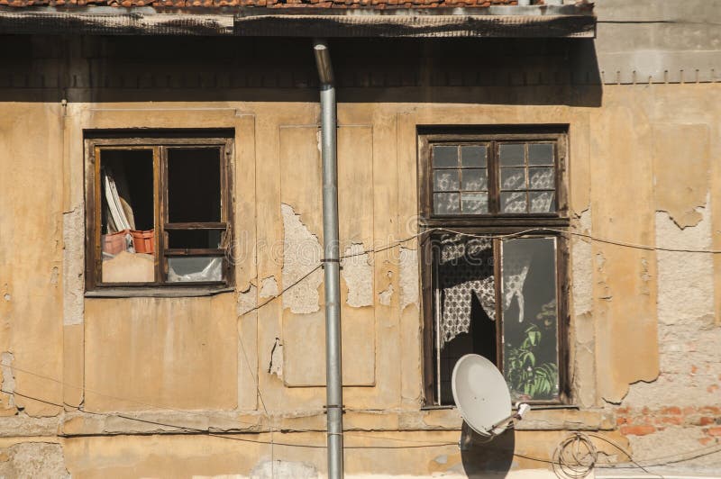 Parte traseira velha das construções da cidade fotografia de stock Parte traseira velha das construções da cidade fotografia de stock