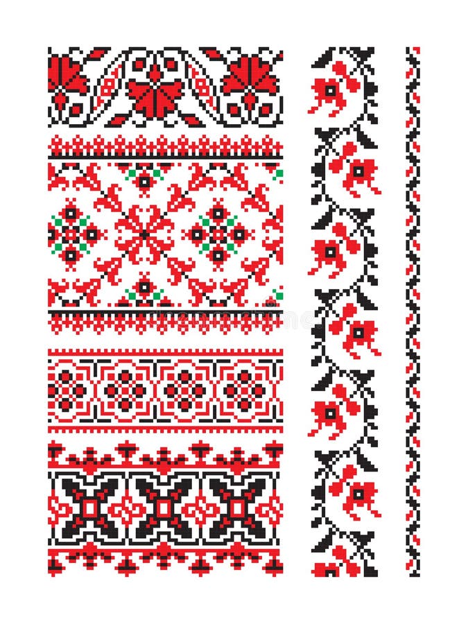 Parte ucraniana 9 do vetor do ornamento ilustração stock Parte ucraniana 9 do vetor do ornamento ilustração stock