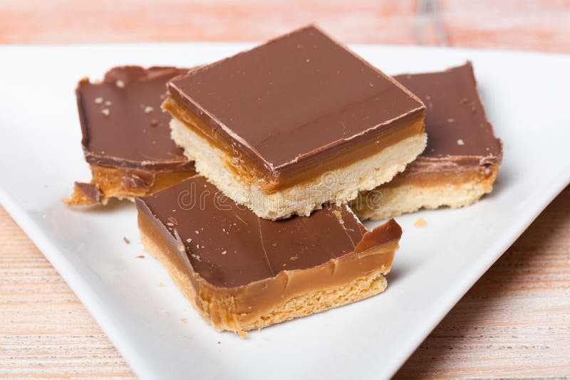 Pedaços de Millionaire's Shortbread fotos de stock royalty free