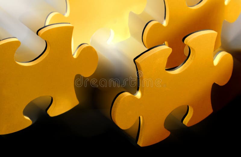 Peças de puzzle imagens de stock