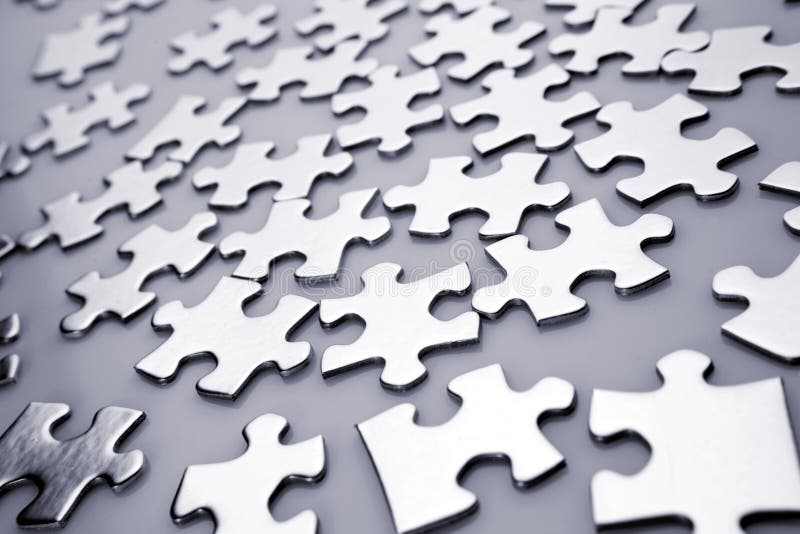 Peças de puzzle fotografia de stock
