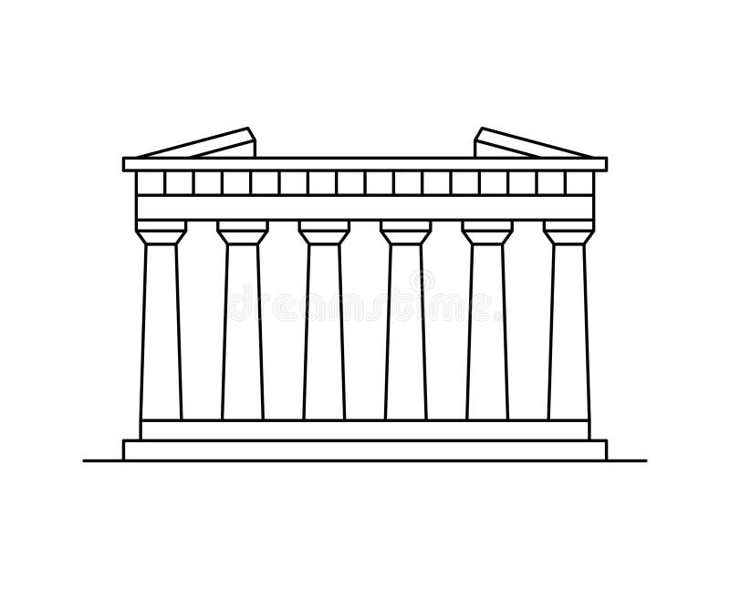 Parthenon in het pictogram van Athene royalty-vrije illustratie Parthenon in het pictogram van Athene royalty-vrije illustratie