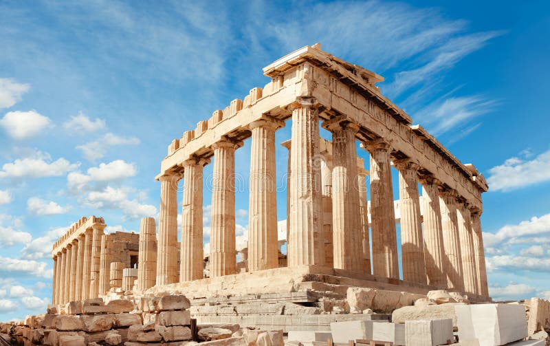 Parthenon στην ακρόπολη στην Αθήνα, Ελλάδα στοκ φωτογραφία με δικαίωμα ελεύθερης χρήσης