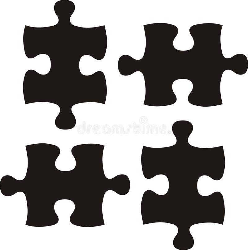 Parti nere di base di puzzle