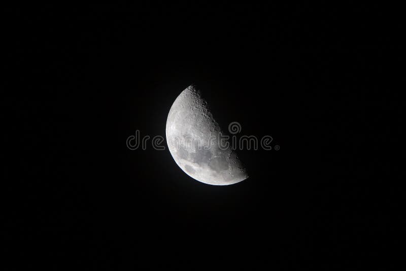 Partial Moon Closeup stock images