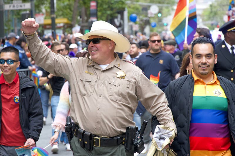 Participants at the Gay Pride Festival, San Francisco, CA Editorial