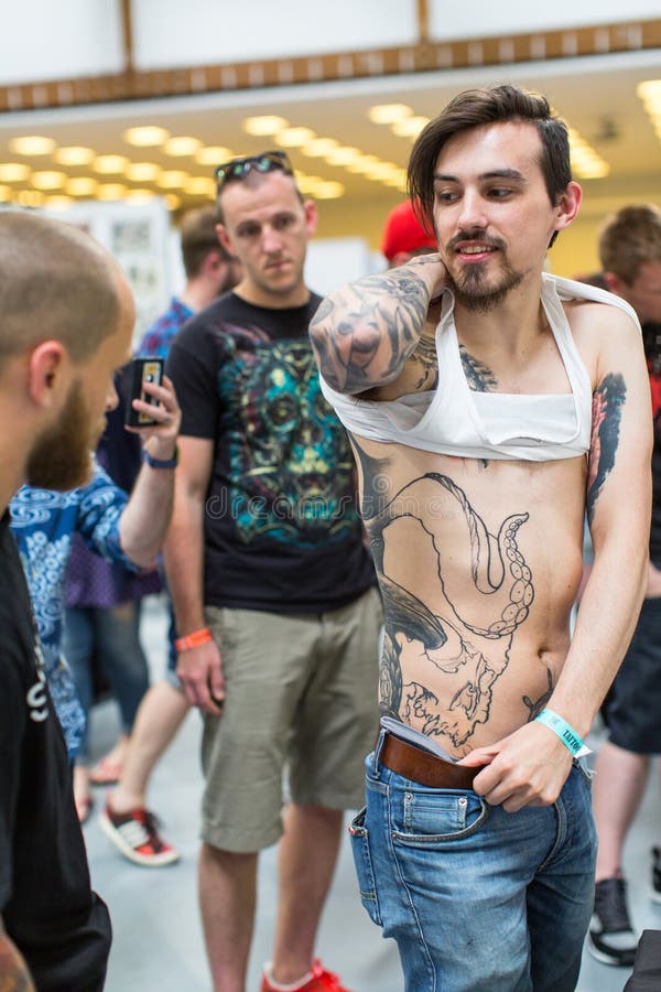 Participants at 10-th International Tattoo Convention in Congress-EXPO
