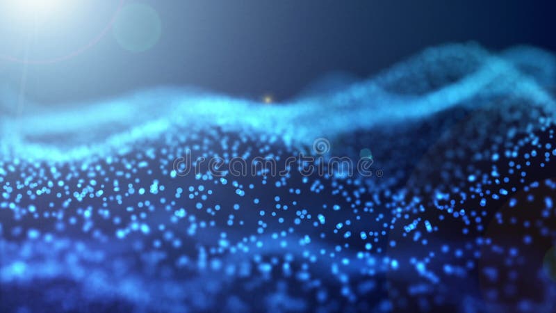 Particle Waves, Light Flare And Bokeh vector illustration