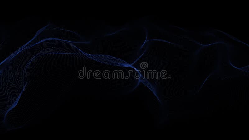 Particle Waves Looped Animation. Seamless loop screensaver royalty free illustration
