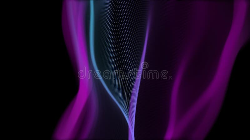 Particle Waves Looped Animation. Seamless loop screensaver. Live wallpaper. royalty free illustration