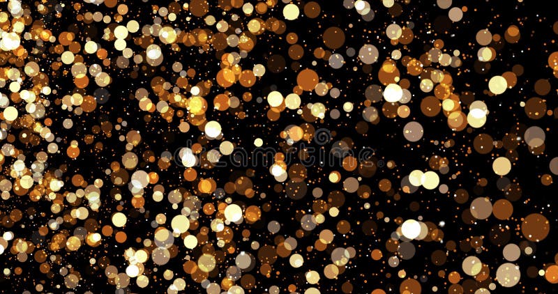 Particles gold bokeh glitter awards dust abstract background loop