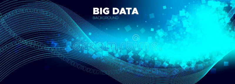 Particles Vector. Blue Streaming Backgrounds. vector illustration