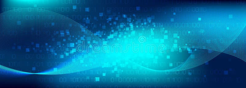 Particles Vector. Blue Streaming Backgrounds. stock illustration