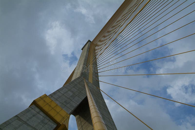 Particolare del ponte sospeso immagini stock Particolare del ponte sospeso immagini stock