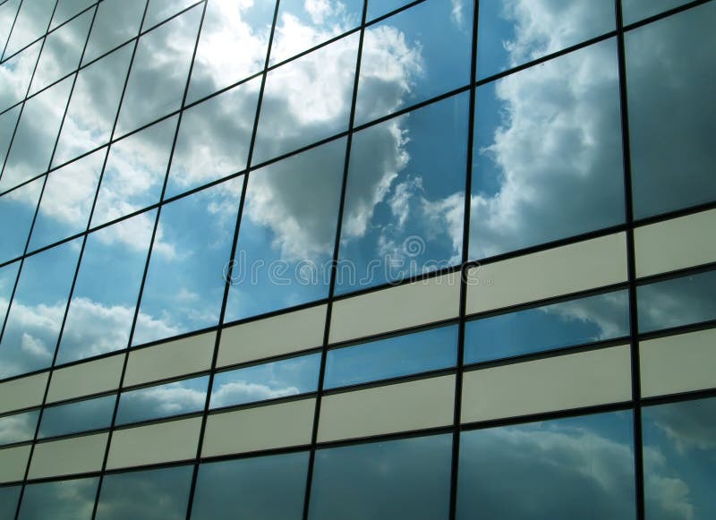 Office building and blue sky. Office building and blue sky