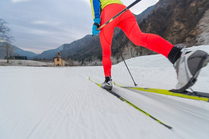 Particular of Cross-country skiing classic technique