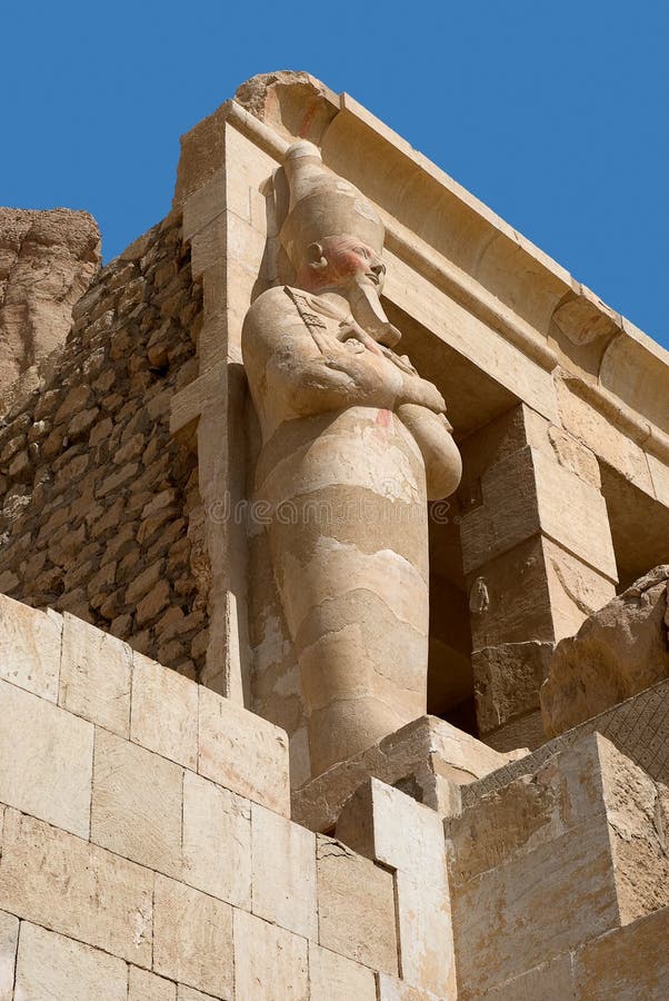 Particular of temple of Hatshepsut, Egypt stock photos
