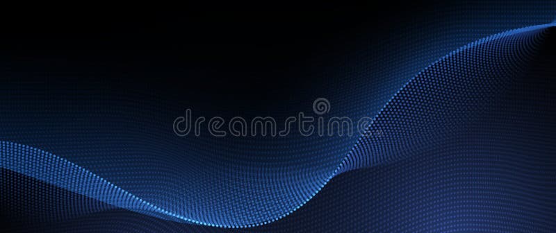 Particule fileu cu flux dinamic abstract vectorial. Ilustrare fundal tehnologie futuristă în rețea. vector illustration