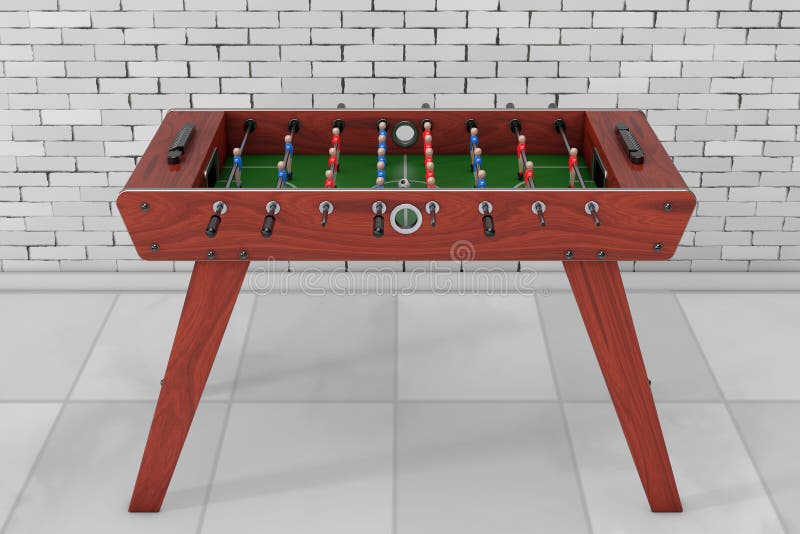 Partido de fútbol de la tabla del fútbol representación 3d ilustración del vector Partido de fútbol de la tabla del fútbol representación 3d ilustración del vector
