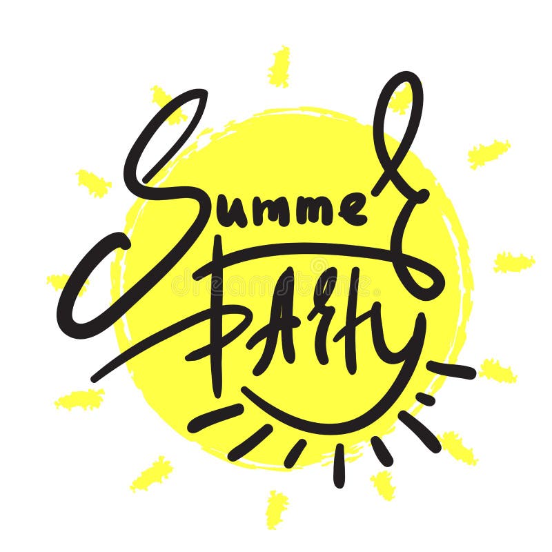 Partie d'été - simple inspirez et citation de motivation Beau lettrage tiré par la main Imprimez pour l'affiche inspirée, T-shirt illustration stock Partie d'été - simple inspirez et citation de motivation Beau lettrage tiré par la main Imprimez pour l'affiche inspirée, T-shirt illustration stock