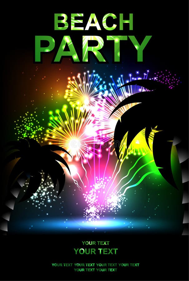 Fête sur la plage illustration stock