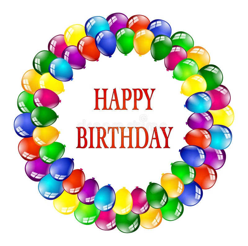 Multicolored birthday balloons party background. Multicolored birthday balloons party background