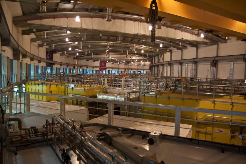 Indoor parts of small particle accelerator, Diamond, Didcot, UK. Indoor parts of small particle accelerator, Diamond, Didcot, UK