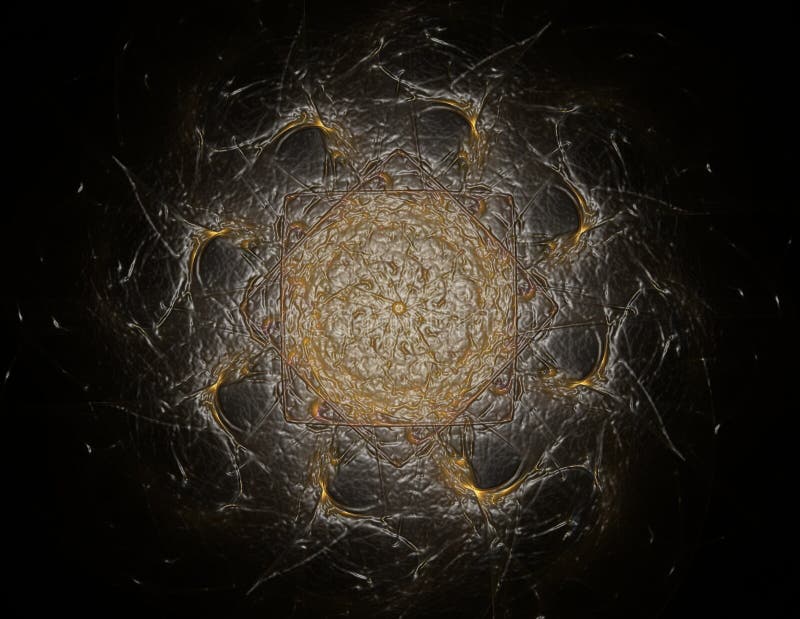 Partiklar av den abstrakta fractalen bildar på ämnet av kärn- ph royaltyfri illustrationer Partiklar av den abstrakta fractalen bildar på ämnet av kärn- ph royaltyfri illustrationer