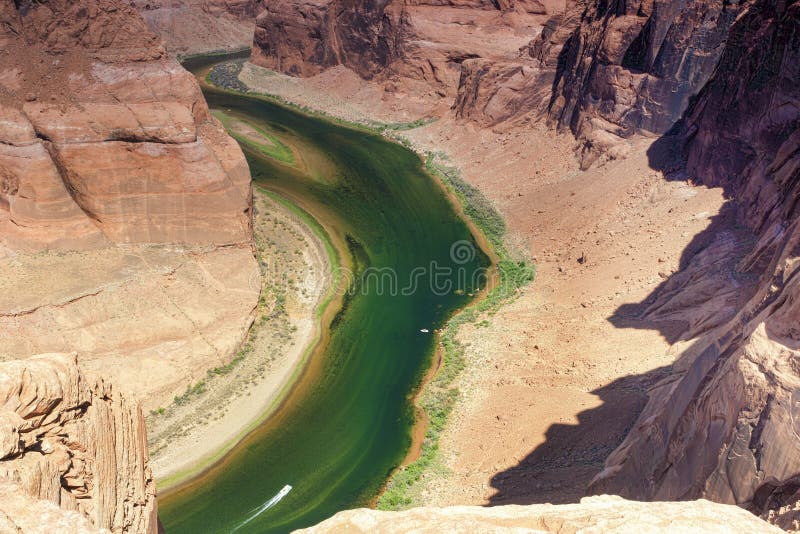 Partisk sikt av hästskokrökningen i det Arizona tillståndet, Förenta staternanolla arkivbilder Partisk sikt av hästskokrökningen i det Arizona tillståndet, Förenta staternanolla arkivbilder