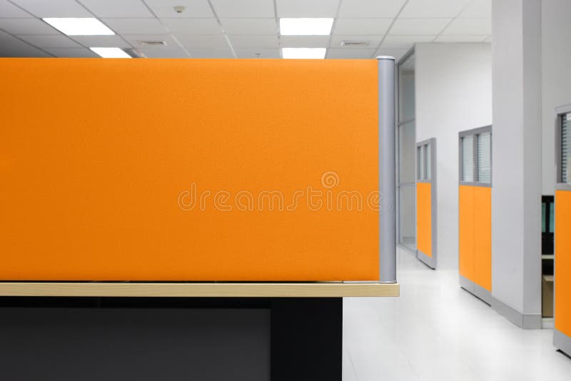 Partition, Orange Partition Empty Wall Office Cubicle, Partition  Quadrilateral Office Background Stock Image - Image of male, occupation:  119374973