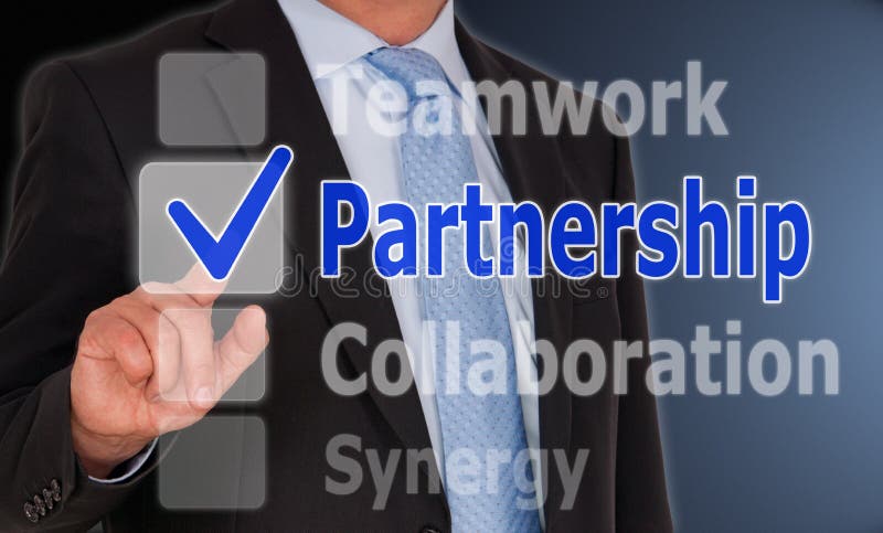 Dotknite obrazovka možnosti tímová práca, spolupráce, partnerstvo a chytrý podnikateľ dojemný partnerstvo výber zvýraznené v modrý začiarknuté, šedá.