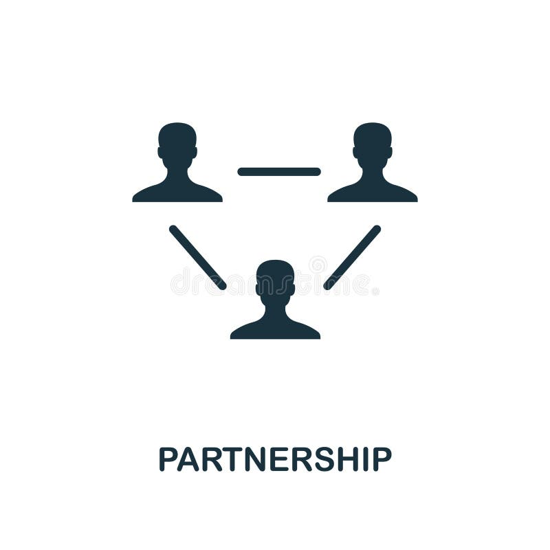 Partnership icon. Monochrome style design from business icon collection. UI. Pixel perfect simple pictogram partnership icon. Web vector illustration Partnership icon. Monochrome style design from business icon collection. UI. Pixel perfect simple pictogram partnership icon. Web vector illustration