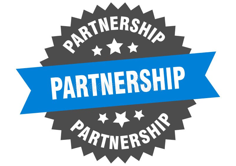 Partnership Sticker. Partnership Square Sign Stock Vector