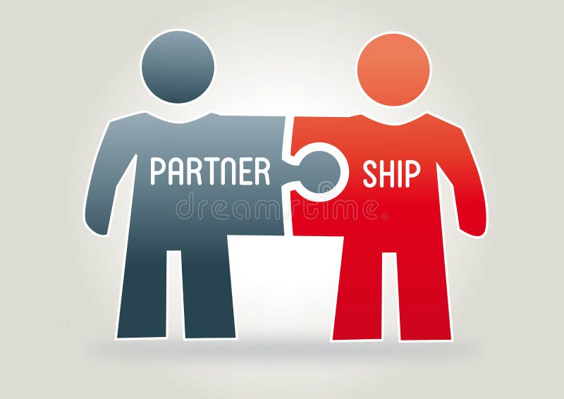 Partnerskap begrepp royaltyfri illustrationer Partnerskap begrepp royaltyfri illustrationer