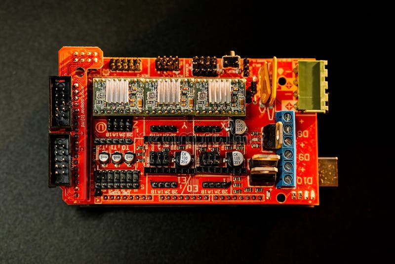 Parts for assembly cnc machine arduino board for controlling the