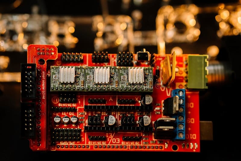 Parts for assembly cnc machine arduino board for controlling the