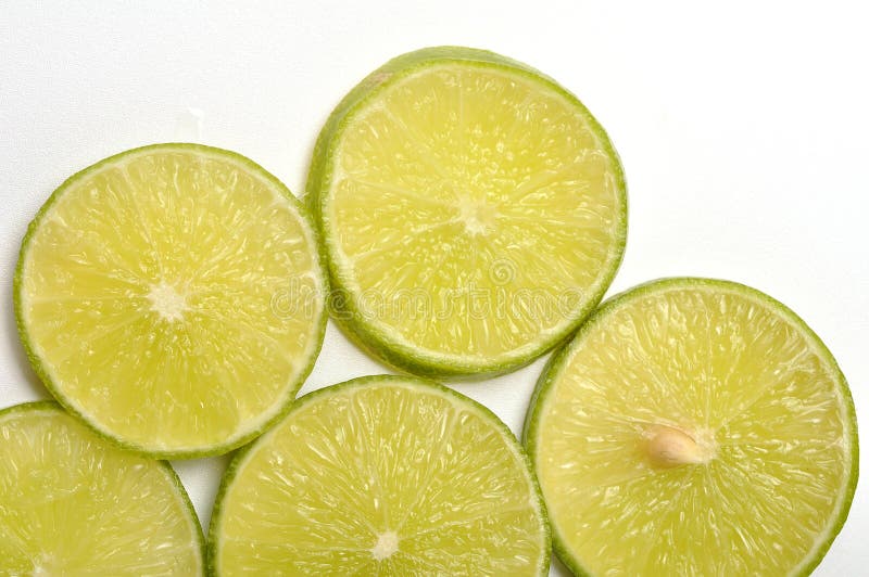 Parts de citron image stock