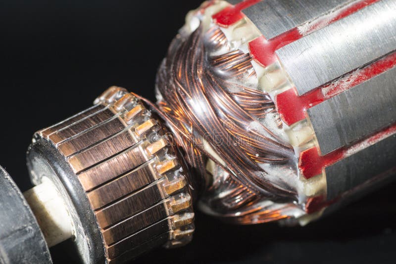 Parts of Electric Motor Isolated Stock Photo Image of rotor, detail