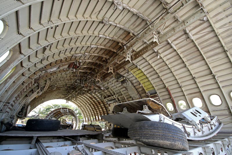 Parts of Retired Commercial Aircraft Stock Image Image of travel