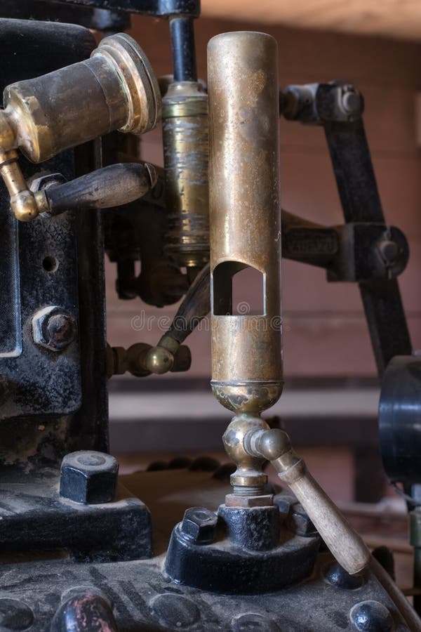 Parts of a Steam Engine in Closeup Shows the Technology and Aesthetics