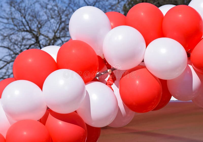 Party balloons outdoors stock image. Image of birhtday 81961483