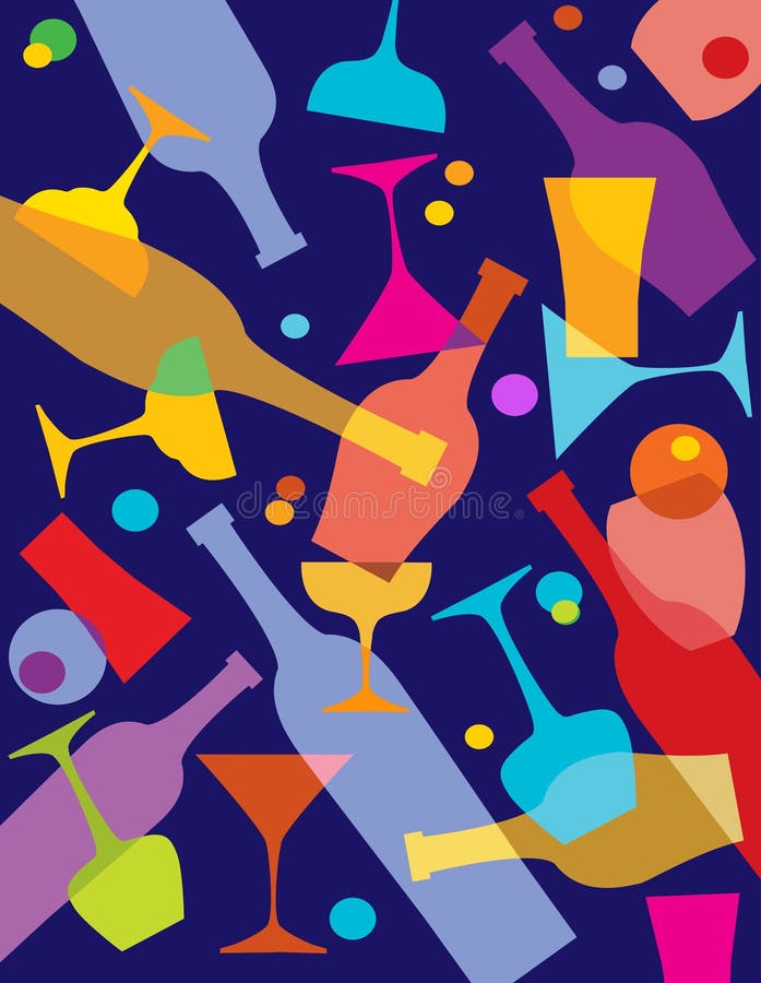 Party or bar design template stock illustration