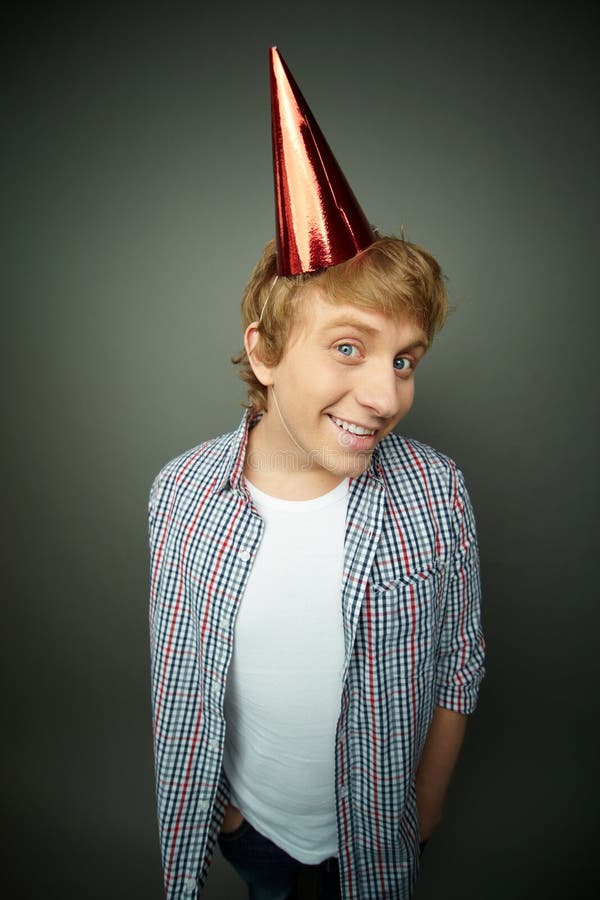 Party boy stock image. Image of handsome, happy, fool 26269201