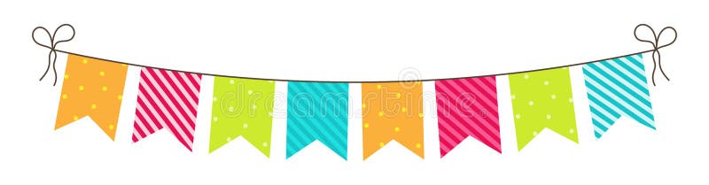 Party Bunting. Birthday Flags and Garland. Fun Decoration for Celebration Stock Vector - Illustration of festive, flag: 204238223 Party Bunting. Birthday Flags and Garland. Fun Decoration for Celebration Stock Vector - Illustration of festive, flag: 204238223