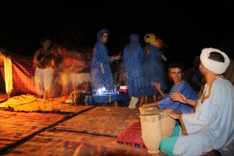 Party in a desert camp