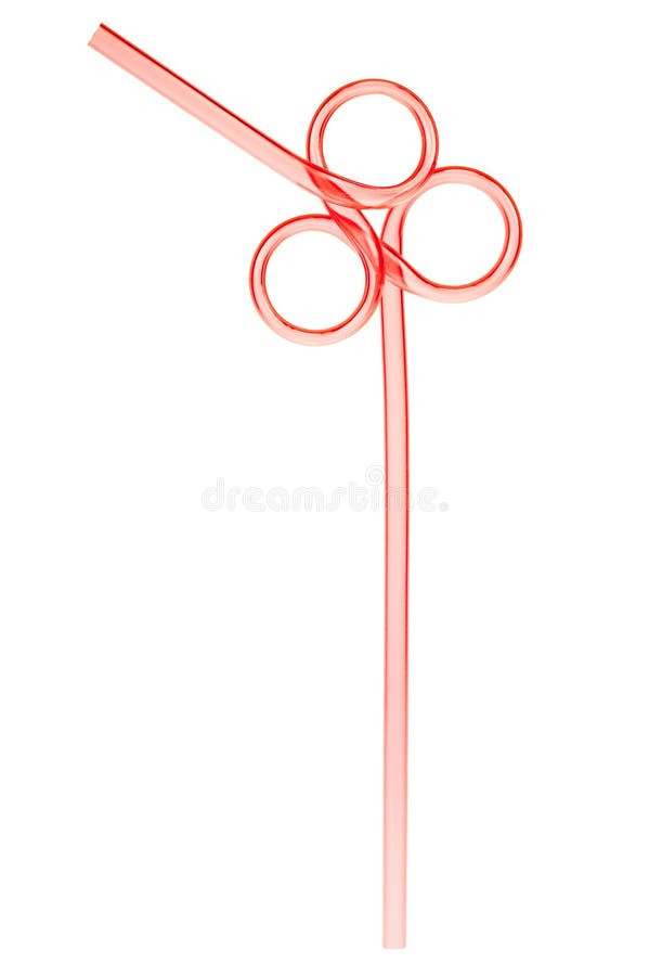 Party drinking straw isolated